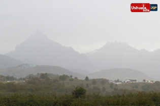17:03 hs. Se largó la lluvia en Ushuaia