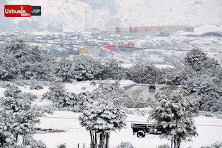 09:18 hs. ¡Ushuaia bajo la nieve!