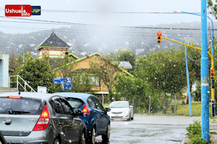 18:08 hs. Nieve en pleno verano