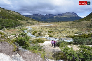 15:48 hs. la vista de regreso de Laguna Esmeralda