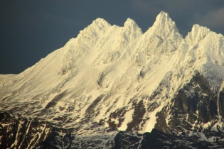 17:43 hs. nieve sobre los Cinco Hermanos