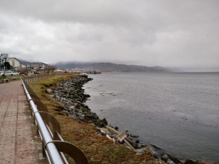 16:02 hs. La tormenta avanza sobre el canal Beagle