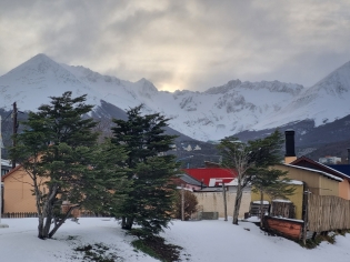 17:30 hs. el glaciar martial desde la ciudad