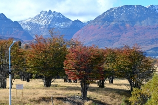 13:52 hs. El monte Cinco Hermanos y el bosque otoñal