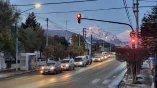 17:31 hs. el tránsito en el Fin del Mundo