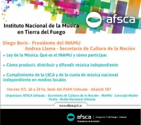La AFSCA brindará una charla sobre la Ley de la Música