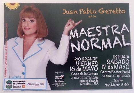 El actor Pablo Geretto presentará su comedia Maestra Normal