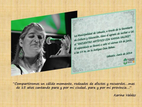 Karina Valdez presentará su espectáculo musical Encuentro Artístico