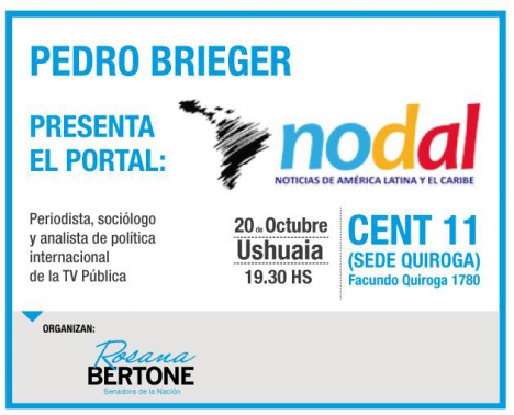 Pedro Brieger presenta el portal de noticias Nodal en Ushuaia