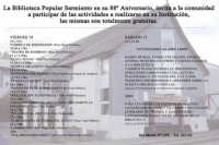 La Biblioteca Popular Sarmiento celebra su 88° aniversario