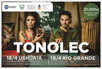 El dúo Tonolec se presentará en Ushuaia y Río Grande