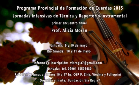 Se realizarán jornadas de técnica y repertorio instrumental