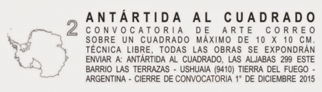 Invitan a participar de Arte Correo Antártida al Cuadrado