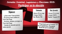 Jornadas Juventud, Legislatura y Elecciones 2015: “Participar es tu elección” 