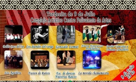 Invitan a pasar una tarde folklórica de 9 de Julio 