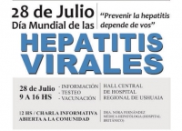 Realizarán actividades en el marco del Día Mundial contra las Hepatitis Virales 