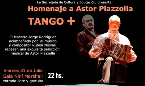 Este Viernes realizarán un homenaje a Astor Piazzolla