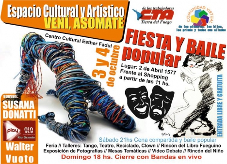 Se realizarán las jornadas artísticas y culturales denominadas Vení, asomate