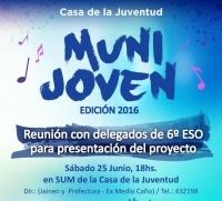 Convocan a alumnos de sexto año a reunión por Muni Joven