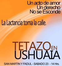 Organizan el Tetazo en Ushuaia reivindicando la lactancia materna