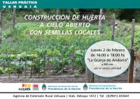 Brindarán un taller de construcción de huerta a cielo abierto