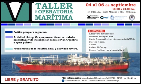 Se realizará el  V Taller de Operatoria Marítima