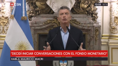 Macri anunció un nuevo endeudamiento con el FMI