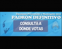 Elecciones 2019: ya estÃ¡ disponible el padrÃ³n online