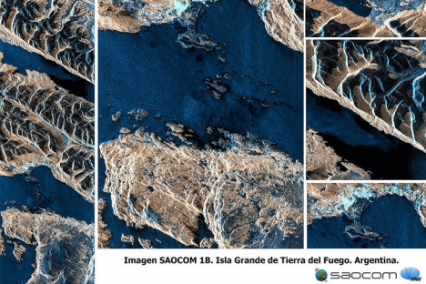 El satÃ©lite Saocom 1B registrÃ³ la Isla Grande de Tierra del Fuego