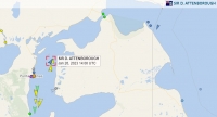 El buque británico RRS Attenborough circuló ilegalmente por aguas argentinas
