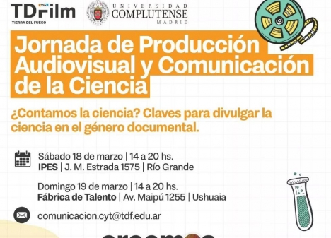 Realizarán una Jornada de Producción Audiovisual y Comunicación de la Ciencia