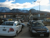  La ciudad dividida en dos por la manifestación de los taxistas