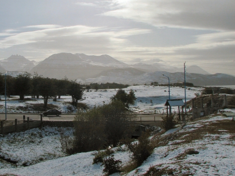 Ushuaia amaneció nevada