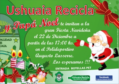 El programa Ushuaia Recicla invita a una gran Fiesta Navideña