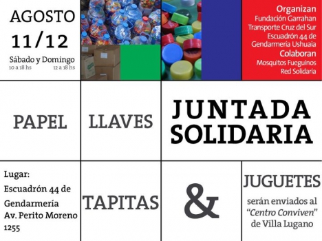 Realizarán una Juntada Solidaria