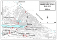 Se dieron a conocer los sitios habilitados para hacer fuego durante la temporada 2012-2013