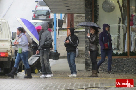 Ushuaia llega al "fin del mundo" con pronóstico de lluvias