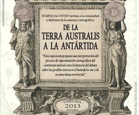 Realizarán muestra cartográfica denominada "De la Tierra Australis a la Antártida" 